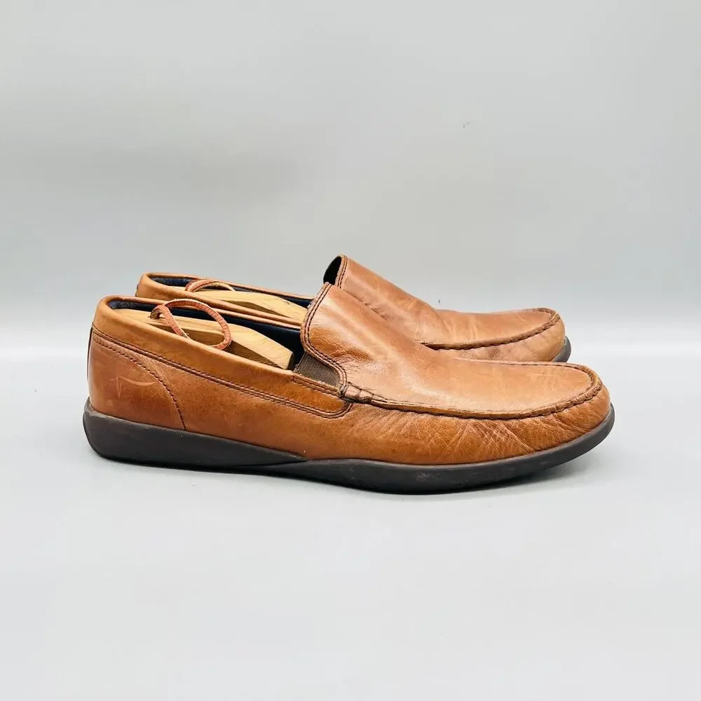 Cole Haan Shoes Mens 9.5 Brown Leather Grand OS Slip On Loafers Casual Comfort